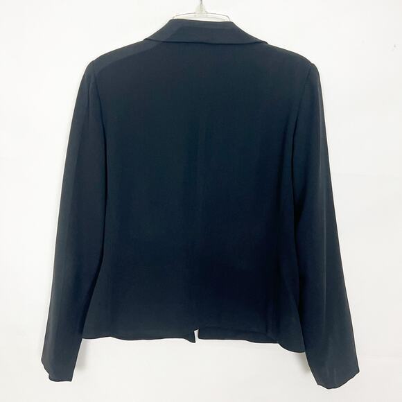 Carole Little Vintage Button Down Career Wear Black Jacket Size 10 - Picture 8 of 11